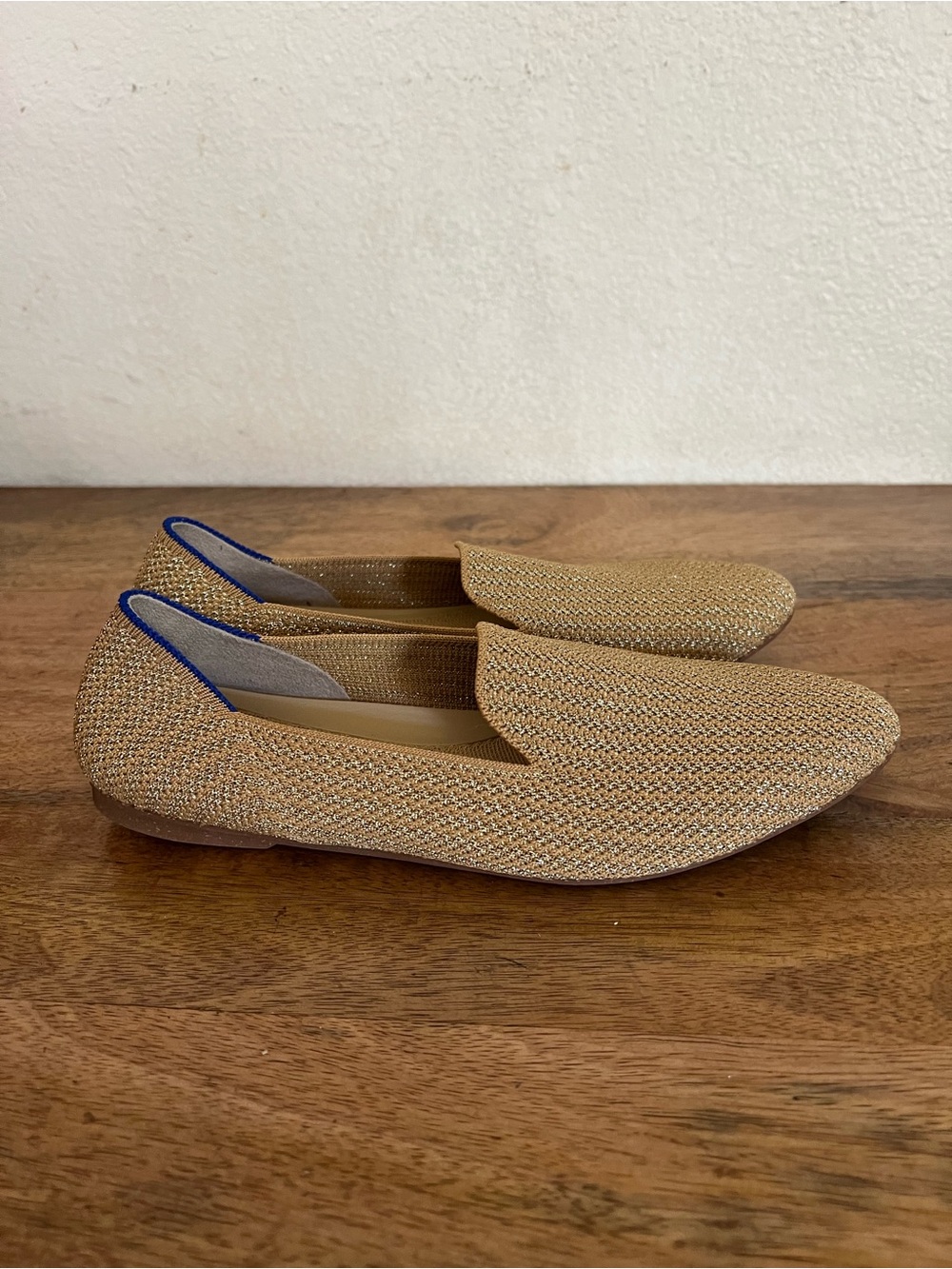 Rothy's The Gold Stripe The Almond Loafers Size 8